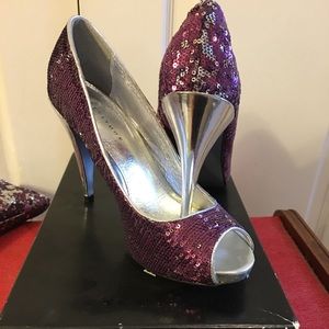 Purple and silver sequins